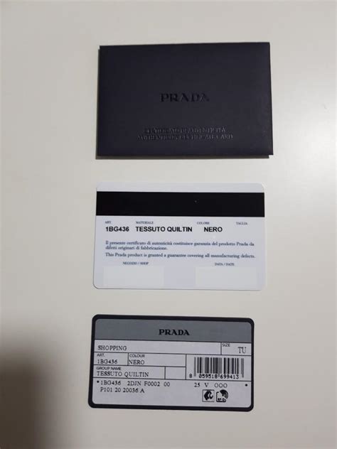 authentic prada logo|prada authenticity certificate card.